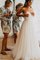 A-Linie Prinzessin Stilvoll Ärmellos Herz-Ausschnitt Gerüschtes Bodenlanges Brautkleid - Bild 3