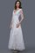 Plissiertes Ärmelloses Elegantes Schlichtes Brautkleid mit V-Ausschnitt - Bild 2