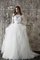 Duchesse-Linie Romantisches Luxus Brautkleid mit Langen Ärmeln mit Perlen - Bild 2