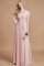 A-Line Prinzessin Chiffon Bodenlanges Brautjungfernkleid mit Reißverschluss - Bild 26