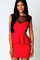 Elasthan Juwel Elegant Damen Ausschnitt Bodycon Polyester Club Kleider - Bild 1