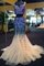 Tüll Sweep Zug Herz-Ausschnitt Natürliche Taile Meerjungfrau Stil Abendkleid - Bild 1