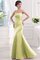 Enges Trägerloser Ausschnitt Anständiges Bodenlanges Brautjungfernkleid aus Satin - Bild 8
