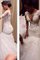 Tüll Normale Taille Bodenlanges Brautkleid mit V-Ausschnitt mit Bordüre - Bild 1