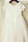 A-Linie Prinzessin Reißverschluss Kurze Ärmeln Blumenmädchenkleid mit Blume - Bild 2