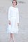 A-Line Knielanges Legeres Brautkleid mit Juwel Ausschnitt mit Blume - Bild 1