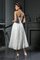 Herz-Ausschnitt Prinzessin A-Line Wadenlanges Brautkleid mit Bordüre - Bild 2