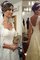Prinzessin Herz-Ausschnitt A-Line Bodenlanges Brautkleid mit Bordüre - Bild 1