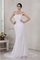 Rückenfreies Perlenbesetztes Empire Taille Brautkleid aus Chiffon ohne Ärmeln - Bild 1