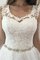 Ewiges Schlüsselloch Rücken V-Ausschnitt Brautkleid mit Applike mit Bordüre - Bild 2