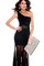 Damen Polyester Eine Schulter Elegant Maxi Ausschnitt Club Kleider - Bild 1