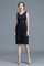 V-Ausschnitt Normale Taille Knielanges Brautmutterkleid aus Chiffon mit Rüschen - Bild 3