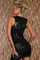 Damen Ausschnitt Bodycon Juwel Polyester Elegant Club Kleider - Bild 2