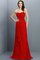 Drapiertes Empire Taille Meerjungfrau Stil Chiffon Brautjungfernkleid ohne Ärmeln - Bild 23