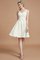 Ärmelloses Natürliche Taile A-Linie Kurzes Brautjungfernkleid mit Bordüre - Bild 21