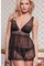 Spitze Bowknot V-Ausschnitt Modisch Babydoll - Bild 1