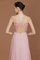 Stilvoll Ärmelloses Nackenband Prinzessin Chiffon A-Line Brautjungfernkleid mit Bordüre - Bild 8