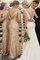 Kurze Ärmeln Paillette Etui Normale Taille Schaufel-Ausschnitt Brautjungfernkleid - Bild 2