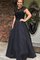 Normale Taille Satin Prinzessin A-Linie Abendkleid mit Perlen - Bild 1