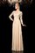 A-Line Prinzessin Bodenlanges Anständiges Abendkleid mit Langen Ärmeln - Bild 6