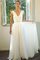 V-Ausschnitt Spitze Schlichtes Brautkleid mit Gekappten Ärmeln mit Plissierungen - Bild 1