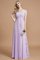 A-Line Prinzessin Chiffon Bodenlanges Brautjungfernkleid mit Reißverschluss - Bild 24
