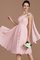 Prinzessin Gerüschtes A-Line Ärmelloses Ein Schulter Brautjungfernkleid - Bild 25