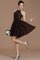 Reißverschluss Ärmelloses Natürliche Taile Kurzes Brautjungfernkleid mit Bordüre - Bild 13