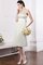 Ärmellos Empire Taille Prinzessin Knielanges Brautjungfernkleid mit Schleife - Bild 19