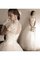 Sweep Zug Schlüsselloch Rücken Prächtiges Brautkleid mit Bordüre mit Hohem Kragen - Bild 1