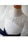 Schaufel-Ausschnitt Halbe Ärmeln Tüll Blumenmädchenkleid mit Blume mit Schleife - Bild 4