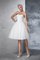 Prinzessin Mini Knielanges Brautkleid mit Reißverschluss mit Blume - Bild 6