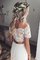 Normale Taille Zauberhaft Tüll Prinzessin Halbe Ärmeln A-Line Ärmelloses Brautkleid - Bild 2