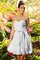 Prinzessin A-Line Ärmellos Mini Brautjungfernkleid aus Chiffon - Bild 17