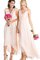 Hoch niedrig Chiffon V-Ausschnitt Sexy Romantisches Brautjungfernkleid - Bild 1
