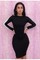 Knielänge Schwarz Exquisit Party Kleid Polyester Club Kleider - Bild 1