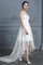 Prinzessin Natürliche Taile Hinreißend A-Line Asymmetrisch Brautkleid mit Bordüre - Bild 5