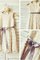 Schaufel-Ausschnitt Normale Taille a linie Wadenlanges Blumenmädchenkleid mit Blume - Bild 5