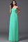 A linie Chiffon Normale Taille Anständiges Brautjungfernkleid mit Plissierungen - Bild 15