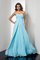 Normale Taille Prinzessin A-Line Chiffon Bodenlanges Abendkleid - Bild 1