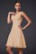 Chiffon Natürliche Taile Mini Brautjungfernkleid mit Plissierungen mit Drapierung - Bild 5
