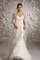 Tüll Rückenfreies Sweep Zug Brautkleid ohne Ärmeln mit Perlen - Bild 2