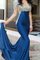 Reißverschluss V-Ausschnitt Glamouröses Ballkleid aus Paillette mit Langen Ärmeln - Bild 1