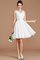 A linie Chiffon Mini Brautjungfernkleid mit Schleife mit Gürtel - Bild 33