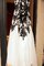 A-Line Ärmellos Romantisches Brautkleid mit Rücken Schnürung mit Plissierungen - Bild 2