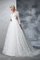 Duchesse-Linie Empire Taille Langärmeliges Anständiges Brautkleid mit Bordüre - Bild 5