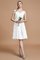 A linie Normale Taille Mini Brautjungfernkleid aus Chiffon mit V-Ausschnitt - Bild 34