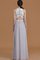 A linie Prinzessin Nackenband Bodenlanges Brautjungfernkleid aus Chiffon - Bild 2