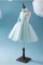 Tüll Ärmellos Wadenlanges Blumenmädchenkleid mit Schleife mit Rüschen - Bild 2