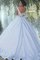 Satin Normale Taille Hohe qualität Sweep Zug Brautkleid mit Bordüre ohne Ärmeln - Bild 2